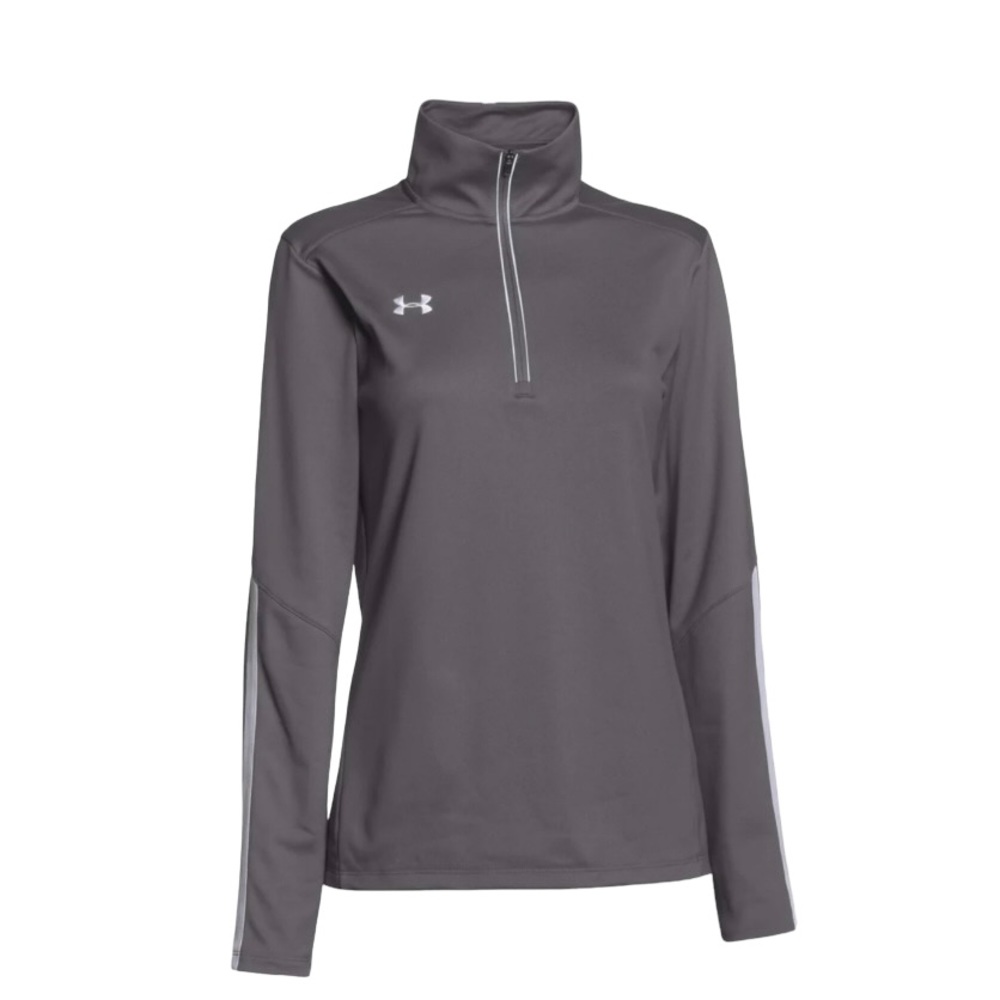 Under Armour Qualifier Quarter Zip Top Size Large Gray Graphite Loose Fit NWT